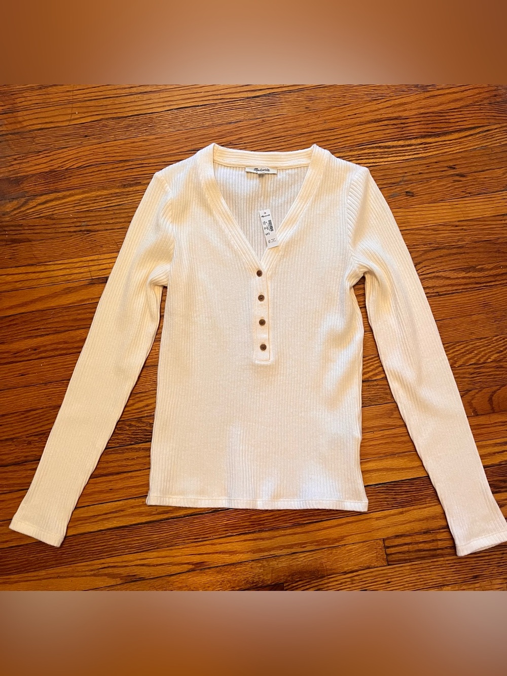 Madewell brushed long sleeve henley tee